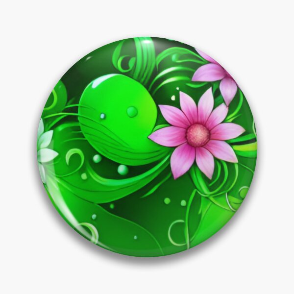 Item preview,  Summer Floral Pattern in Green and Pink designed and sold by UllaSformat.
