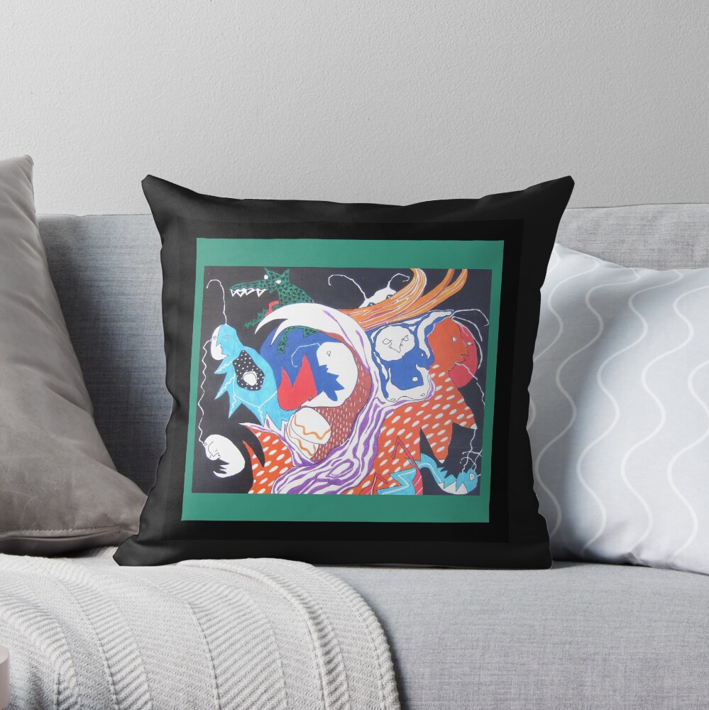 Creatures Throw Pillow