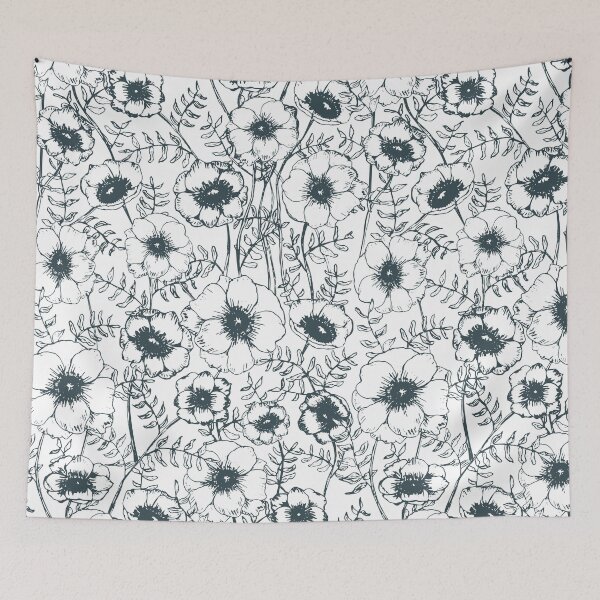 Item preview, Blooming Anemone Garden - Black and White  designed and sold by GemStudios.