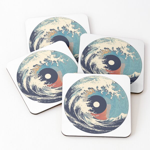Item preview, The Great Wave on Vinyl designed and sold by Melody Splash.