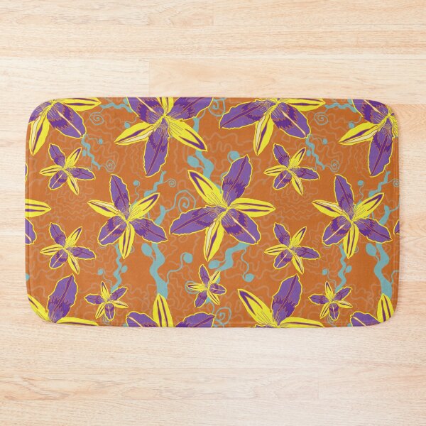 Item preview, hemerocale flower pattern orange tangy designed and sold by Flora Rose Design.