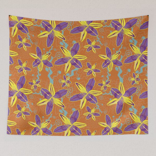 Item preview, hemerocale flower pattern orange tangy designed and sold by Flora Rose Design.