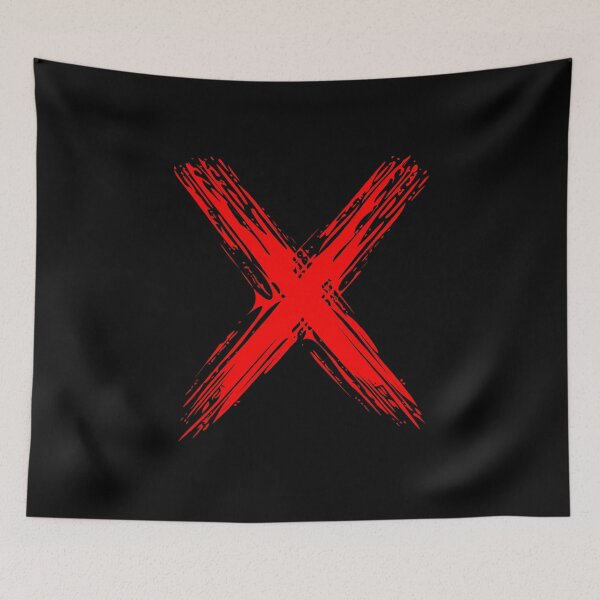 Item preview, Paint Brushstroke Red Letter X designed and sold by Jeallan Designs.