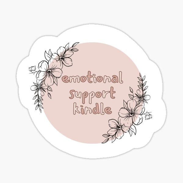 emotional support kindle strawberry Sticker for Sale by emannehra