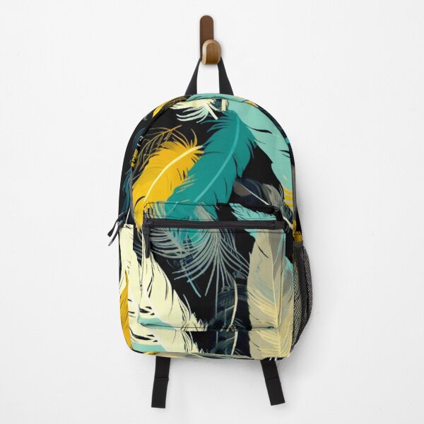 Item preview, Feathers - Teal, mustard, beige, gray, black designed and sold by Highlandkings.