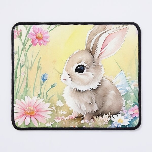 Item preview, Super Cute little bunny in the garden flowers Series4 designed and sold by FlowerAlice.