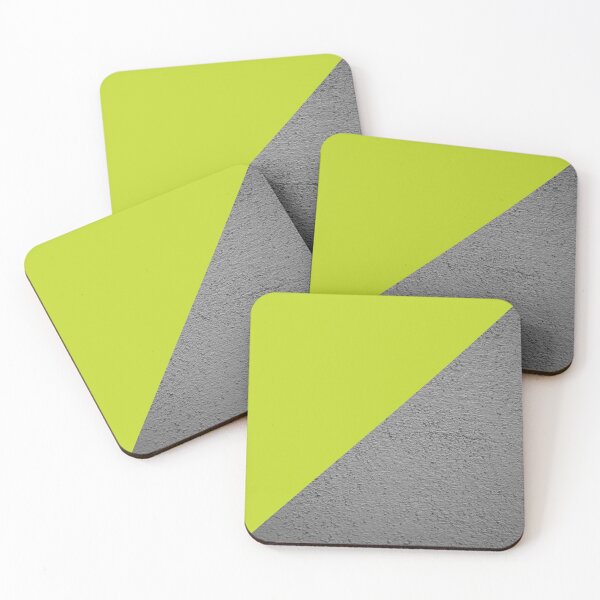 Item preview, Concrete grey and lime green geometric background designed and sold by by-jwp.