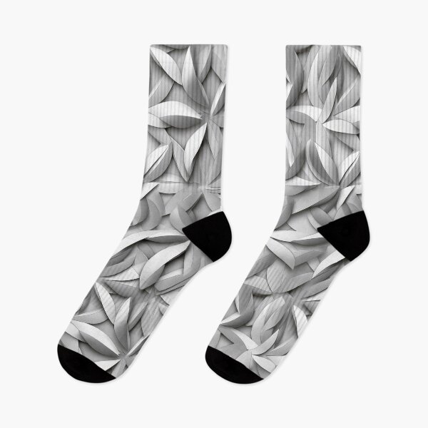 Item preview, A Captivating 3D Gray Textured Flower Pattern designed and sold by aweartome.