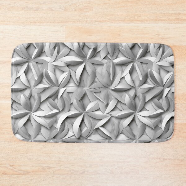 Item preview, A Captivating 3D Gray Textured Flower Pattern designed and sold by aweartome.