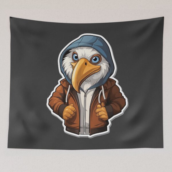 Item preview, Cool Hornbill in casual clothing designed and sold by Sidewayanimals.