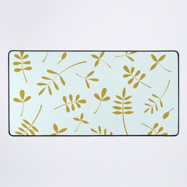 Item preview, Gold Leaves Design on Light Blue designed and sold by NataliePaskell.