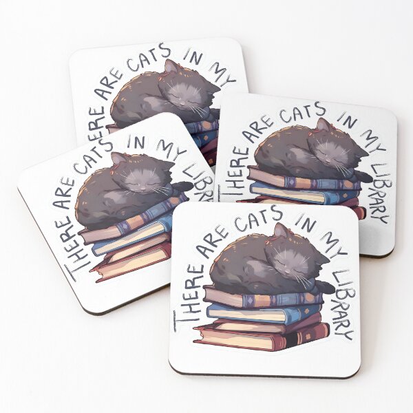 Item preview, There are Cats In My Library | Gray Kitten Book Reading Sticker | Sticker for Bookworms and Cat Lovers designed and sold by ZEESDESIGN.