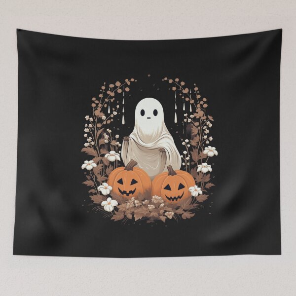 Item preview, Ghost Among Pumpkins and Flowers - Olek designed and sold by MarcinCollie.