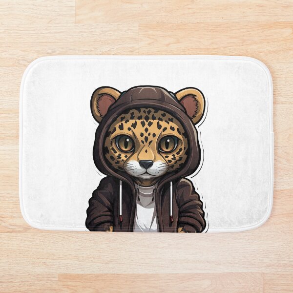 Aperçu de l'œuvre Cool Jaguar dans des vêtements décontractés créée et vendue par Sidewayanimals.