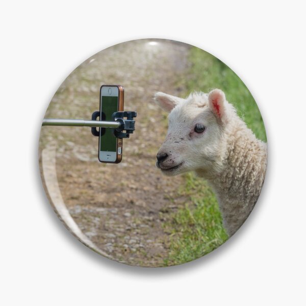 Item preview, Selfie stick with phone taking photo of lamb designed and sold by bailey-cooper.