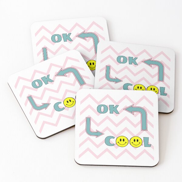 Item preview, Ok and Cool Text with Smiley Face Design designed and sold by DaiInMetropolis.