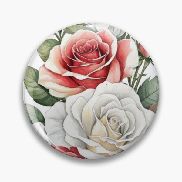 Item preview, white and red roses designed and sold by HAMDY-art.