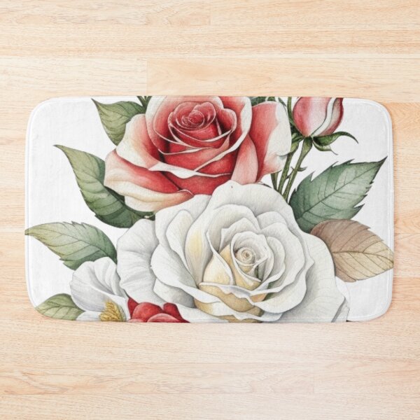 Item preview, white and red roses designed and sold by HAMDY-art.