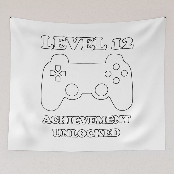 Item preview, Level 12 Achievement Unlocked Gamer Next Level 12 years old birthday designed and sold by geekydesigner.