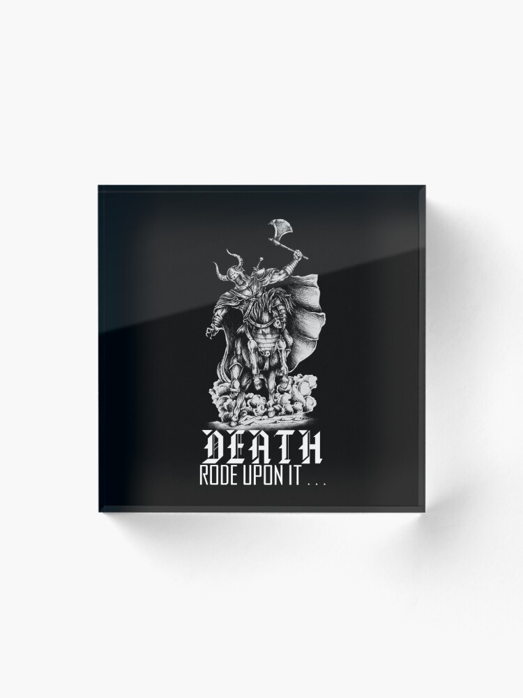 Thumbnail 1 of 5, Acrylic Block, Death Rode Upon It designed and sold by askthebookbug.