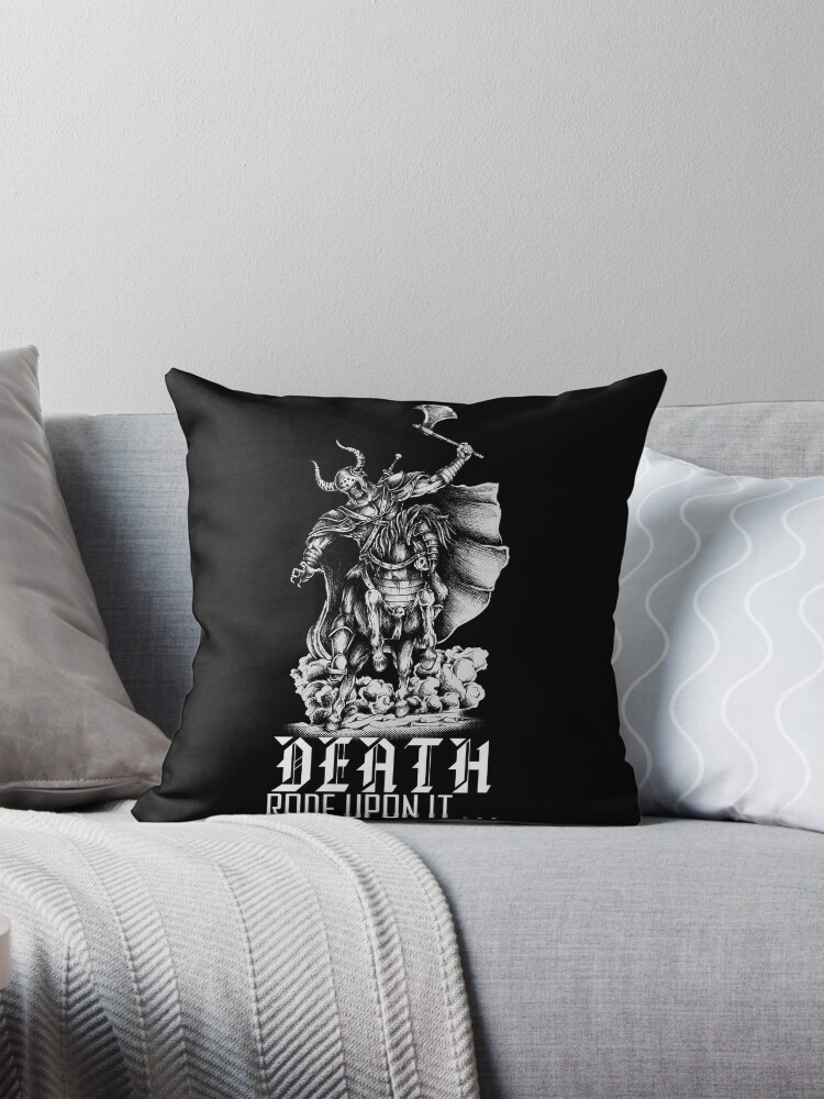 Thumbnail 1 of 4, Pillow, Death Rode Upon It designed and sold by askthebookbug.