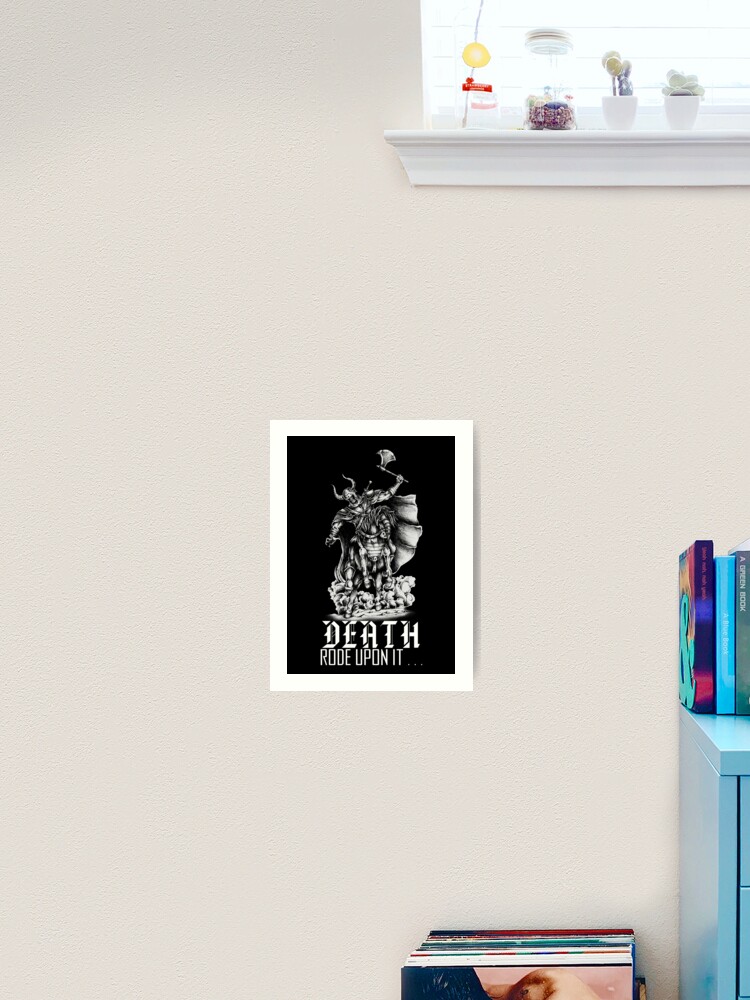 Thumbnail 2 of 3, Art Print, Death Rode Upon It designed and sold by askthebookbug.