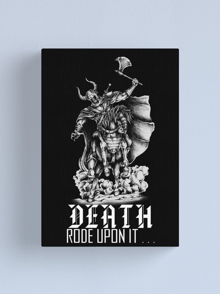 Thumbnail 1 of 3, Canvas Print, Death Rode Upon It designed and sold by askthebookbug.