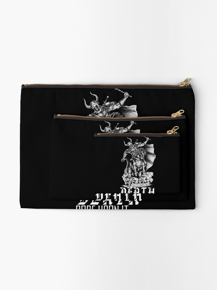 Thumbnail 2 of 4, Zipper Pouch, Death Rode Upon It designed and sold by askthebookbug.