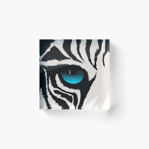 Item preview, white tiger blue eye designed and sold by illustrational0.