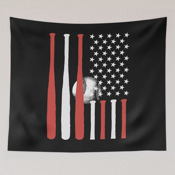 Item preview, Baseball bat with America flag designed and sold by ChrisFeil.