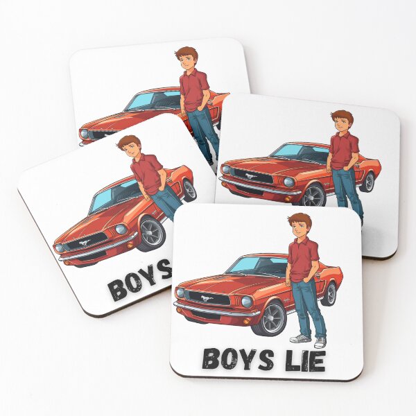 Item preview, Boys Lie boy with boy next to red car  designed and sold by Socool101.