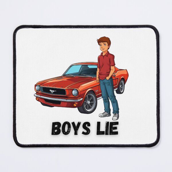 Item preview, Boys Lie boy with boy next to red car designed and sold by Socool101.