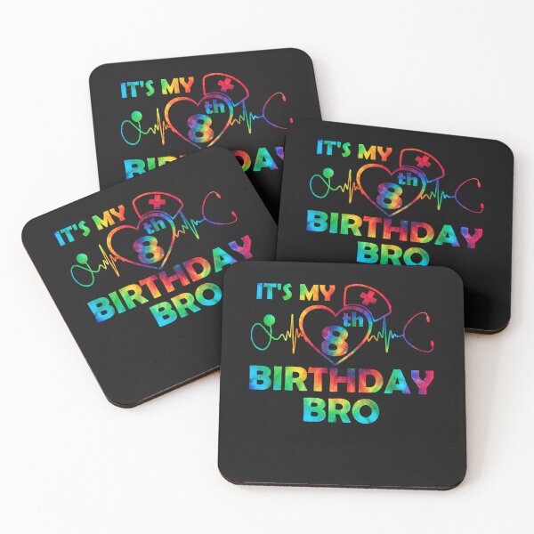 Item preview, Tie Dye It's my 8th birthday bro Eighth B-day party for boys designed and sold by mainana78.