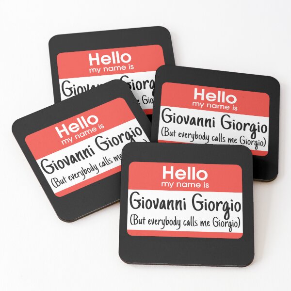 Item preview, My Name Is Giovanni Giorgio - Name Tag designed and sold by barrelroll909.