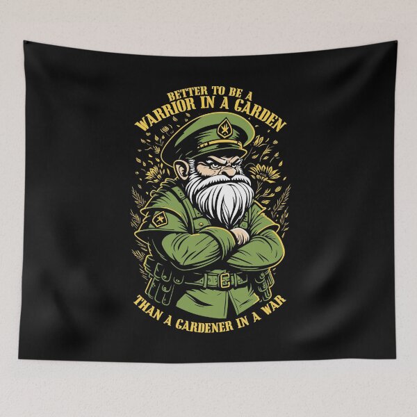 Item preview, Warrior In A Garden Gnome Funny Military Officer Gardening designed and sold by GrandeDuc.