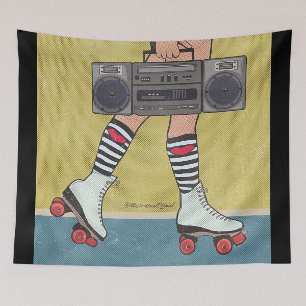 Item preview, retro 80s stereo comic art yellow designed and sold by illustrational0.