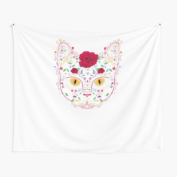 Item preview, Day of the Dead Kitty Cat Sugar Skull   	 designed and sold by edvllvokki89.