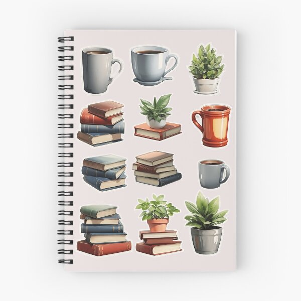 Item preview, Bookish Pack: Aesthetic Designs with Coffee and Plants. designed and sold by InspirationElli.