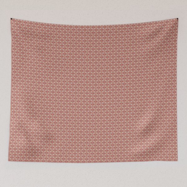 Item preview, Japanese abstract wagara pattern maroon red and beige designed and sold by patterncrow.