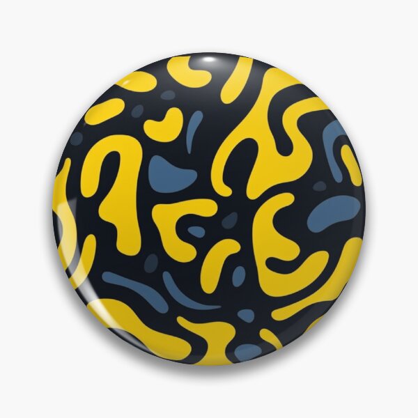Aperçu de l'œuvre Art jaune et bleu. déco – MOTIF DE NEUROGRAPHIE 01 créée et vendue par MadamPaperHazel.