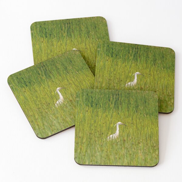 Item preview, Lone Little Egret in a reedbed designed and sold by bailey-cooper.