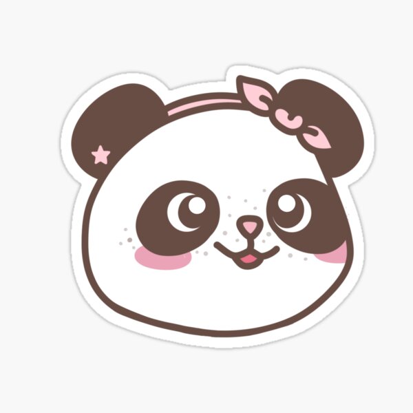 Petal the Panda Glossy Sticker