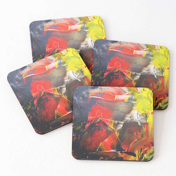 Item preview, Abstract pattern cave landscape red yellow black green gray white designed and sold by G-M-Designs.