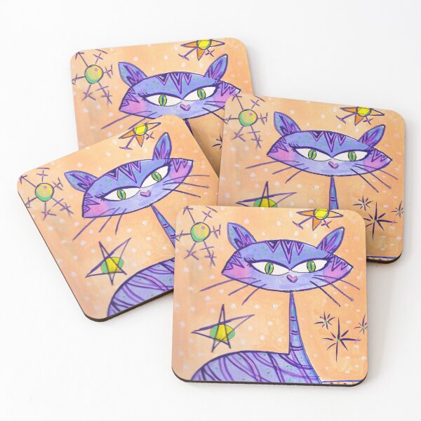 Item preview, Cat Meowtini Happy Cat Art for Happy Cats Sketchbook Cats Brenda Knoll designed and sold by Brenda  Knoll.
