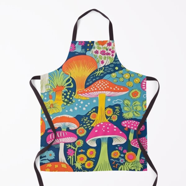 Item preview, Mushrooms - 1960s Style Print designed and sold by QuestingCloset.