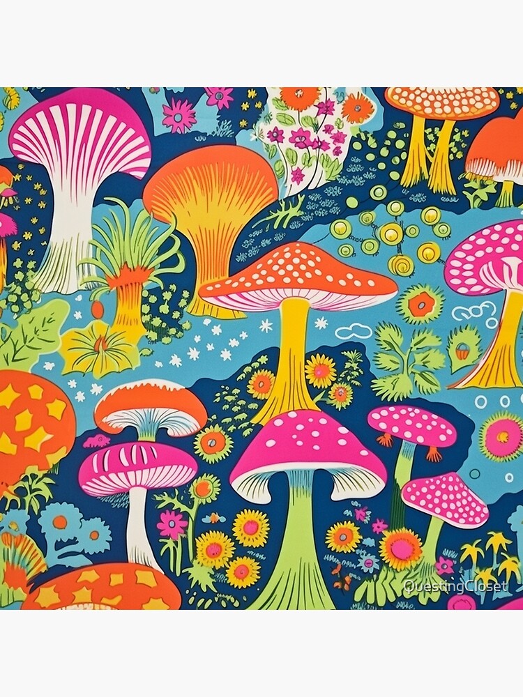 1960's Psychedelic Mushroom Poster hotsell