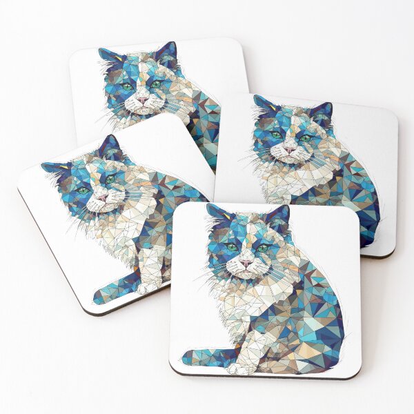 Item preview, Art Collection - Purrfectly Designed for Cat Lovers and Pet Enthusiasts, Featuring Adorable Feline Friend Celebrated in Abstract Geometric Shapes and Patterns. designed and sold by DooodleGod.