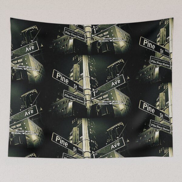 Item preview, Pine Street & 1st Avenue, Seattle, Washington by Mistah Wilson designed and sold by The Street Sign Store.