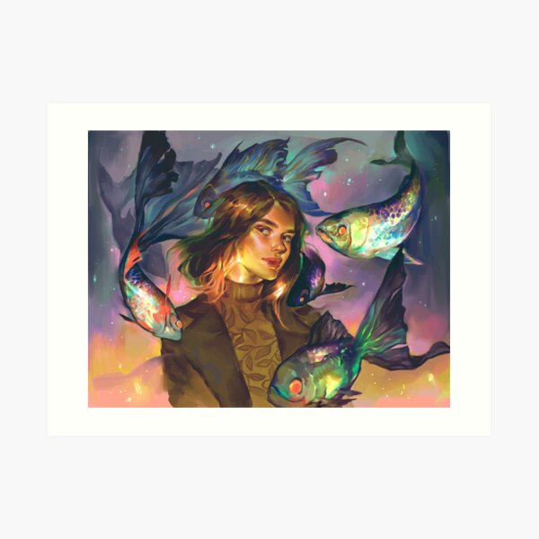 Swimming Colors Art Print