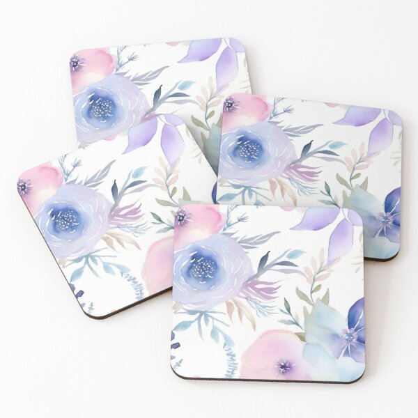 Item preview, Enchanting Watercolor Florals: Lilac, Pink, and Blue designed and sold by RoyallyChic Emporium.